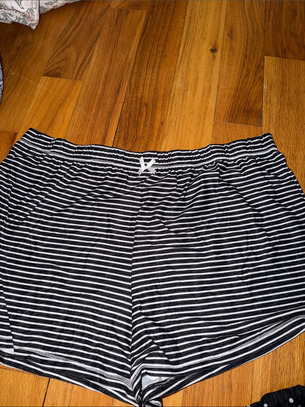 Jack by BB Dakota Black and White Striped Lounge Shorts